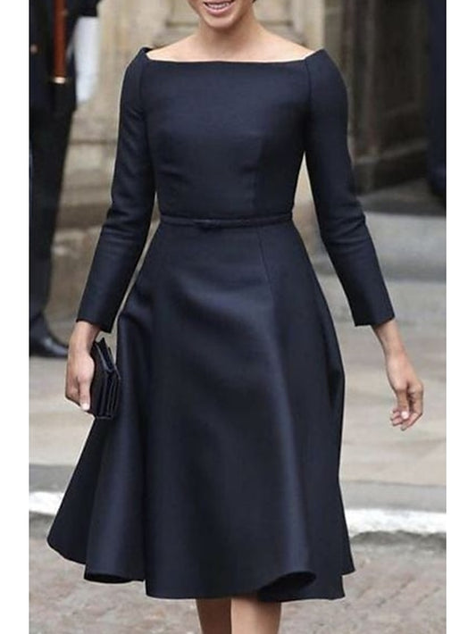 of Neck Simple Jewel the Mother A-Line Elegant Dress Bride Tea