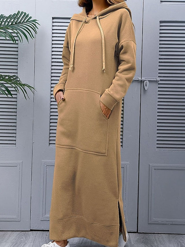 Women's Midi Dress Hoodie Dress Fashion Modern Daily Office