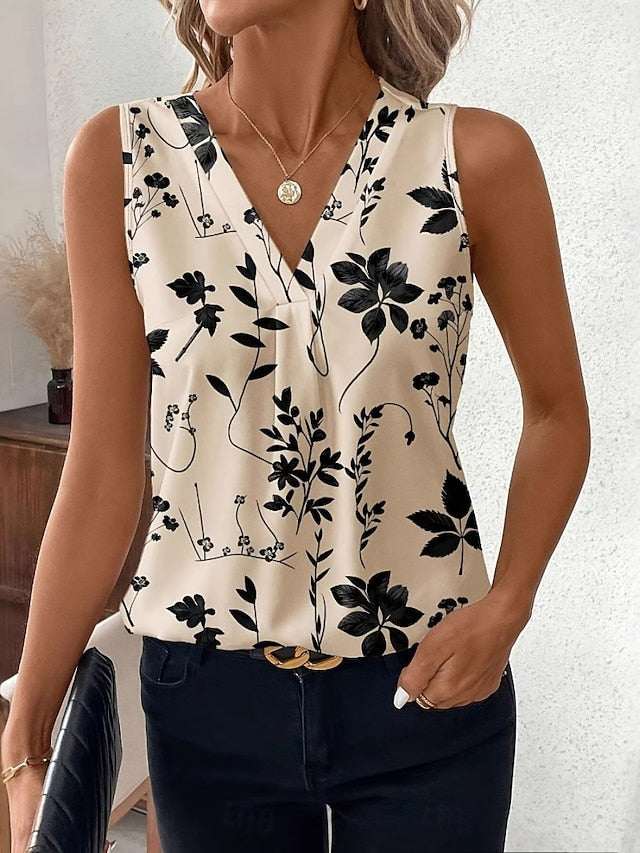 Women's Camisole Tank Top Print Floral Daily Modern