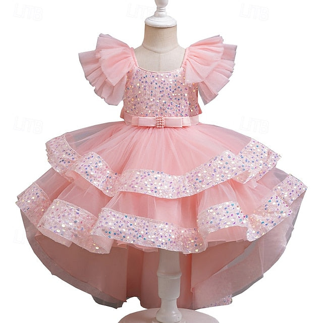 Sequin Sleeveless Special Girls' Dress Kids Party Wedding