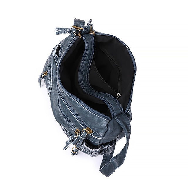 Sac bandoulière en similicuir marron vintage pour femme – Boho