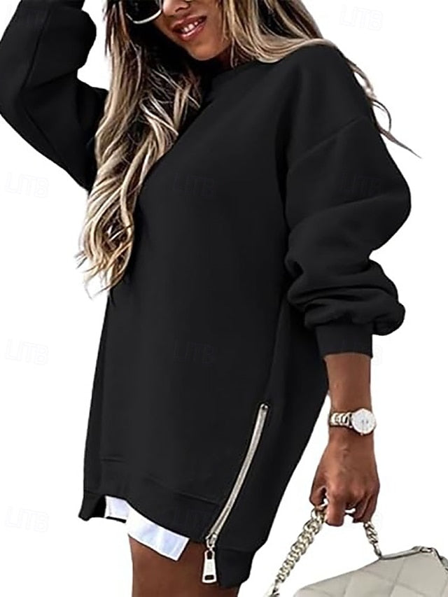 Women's Mini Dress Hoodie Dress Elegant Fashion Modern