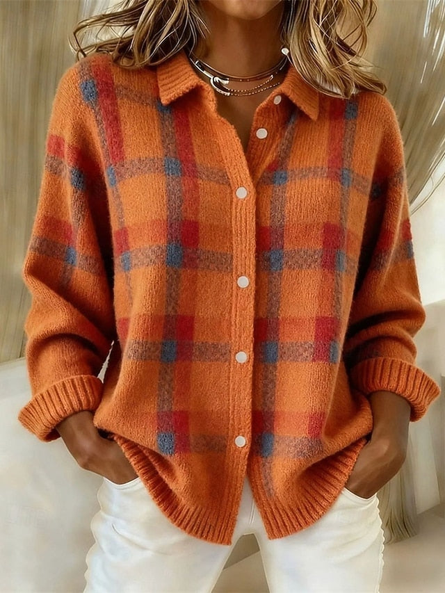 Women's Sweater Cardigan Elegant Fashion Streetwear Solid