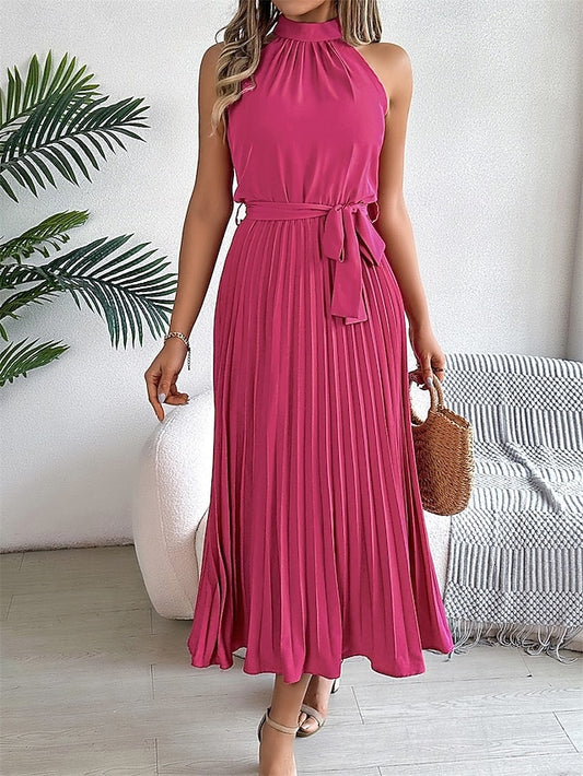 Women's Midi Dress Wrap Dress A Line Dress Pleated Dress