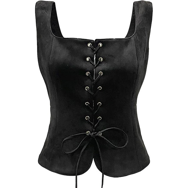 Pirate Viking Retro Vintage Medieval Renaissance Suede Vest