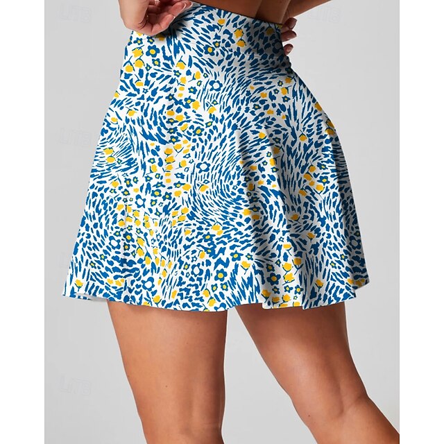 Women's Floral Casual Skirt Tennis Skirts with Shorts
