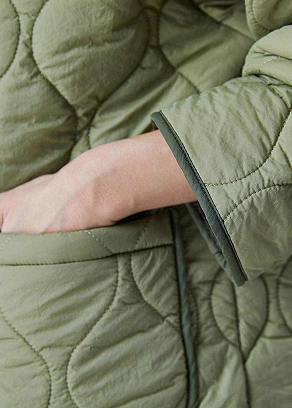 Veste polaire chaude en patchwork vert clair chic et épais pour l'hiver 