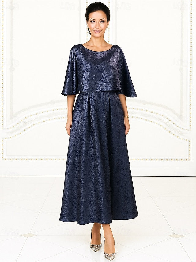 A-Line Ankle Length Party Dress Cocktail Dress Wedding Guest