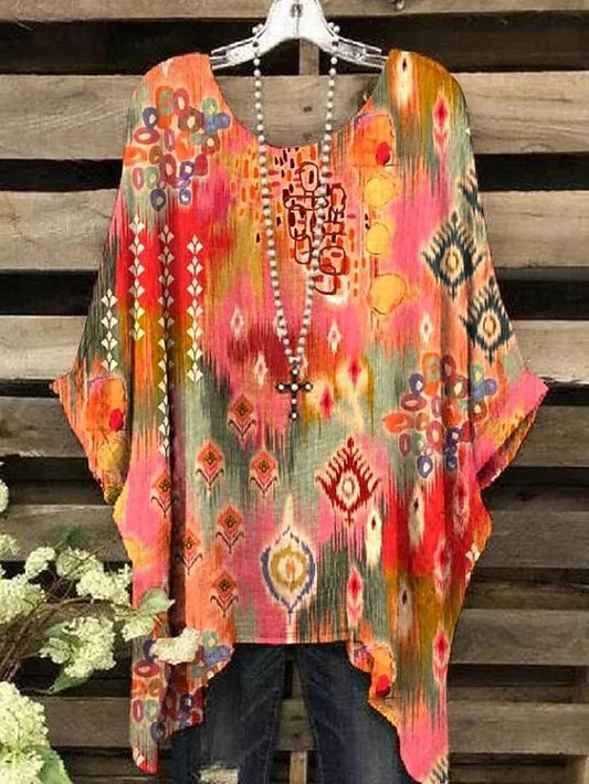 Women's Boho Shirt Graphic Abstract Elegant Bohemia Active