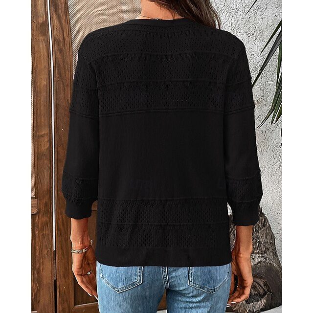 Women's Knit Cardigan Long Sleeve Top Athleisure Fall /