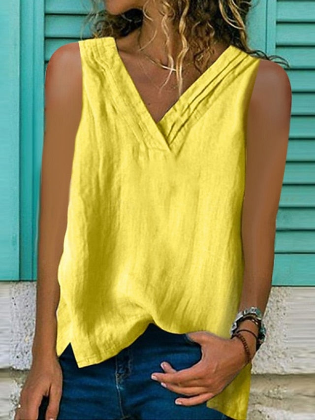 Women's Camisole Tank Top Solid Color Daily Casual