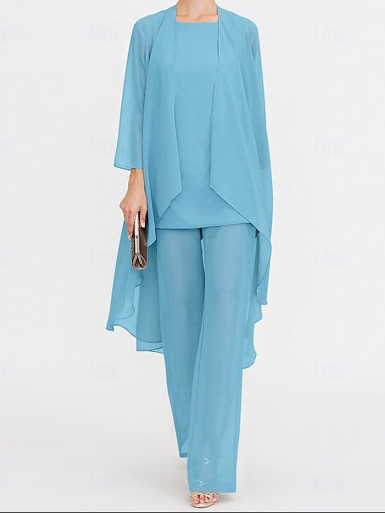 Wedding Mother 3 Piece Pantsuit the of Bride Beach