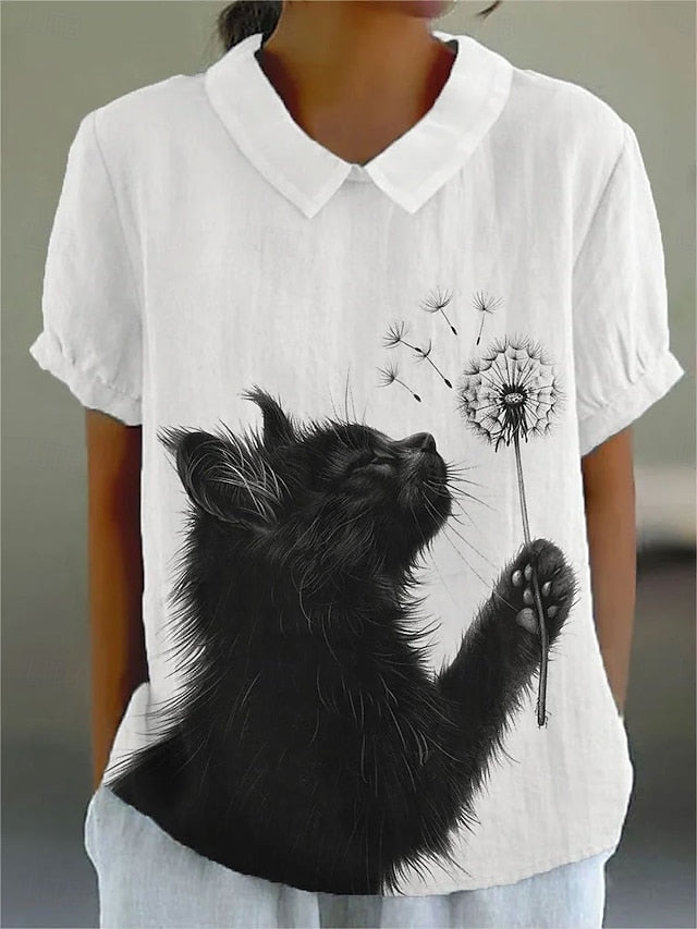 Women's Blouse Print Graphic Animal Daily Stylish Casual