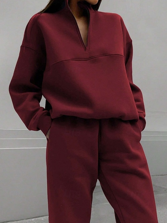 Women's Two Piece Sets Tracksuit Pants Sets Long Sleeve