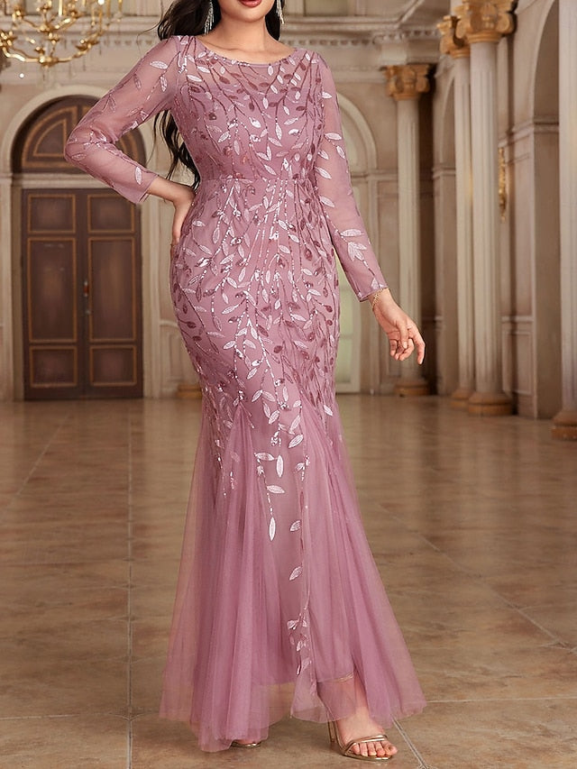 the Elegant Dress Neck Bride of Party Crew Floor Mother