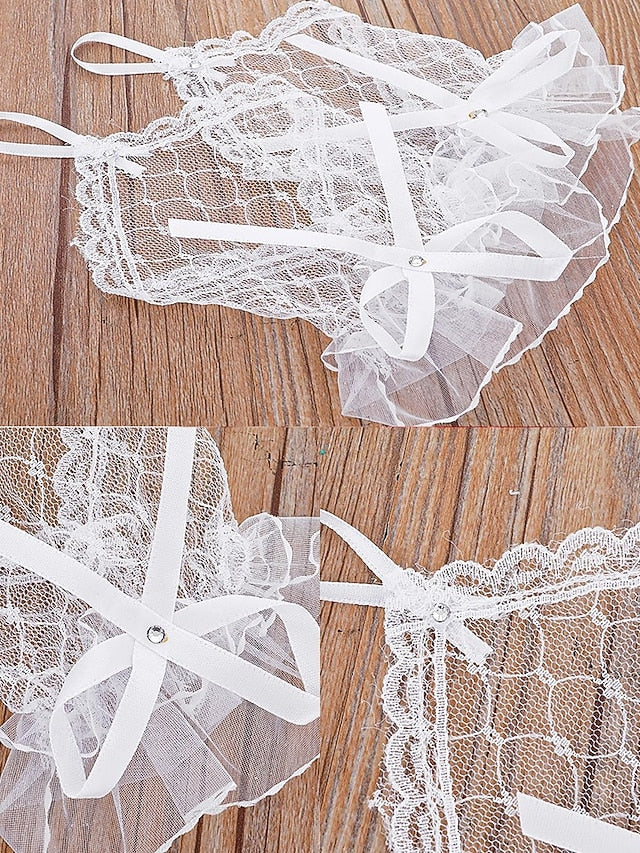 Elegant Gloves Wedding White Fingerless Bridal Lace –