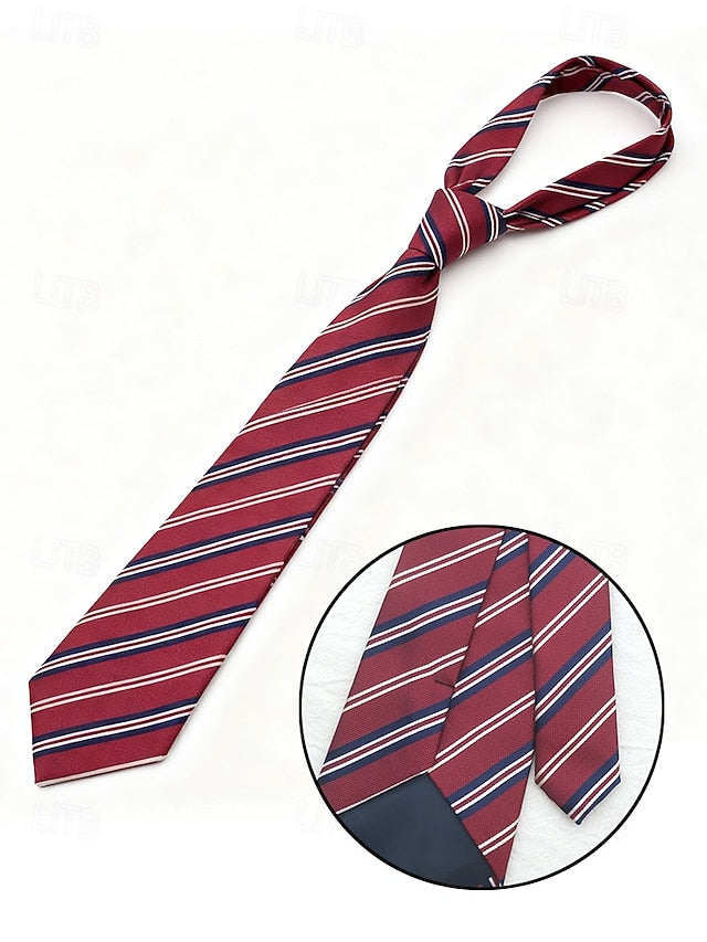 Striped Paisley Necktie and Silk Classic Men's Tie