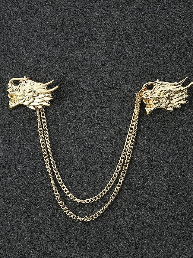 Pins Men's Alloy Reindeer – Elegant Christmas Collar