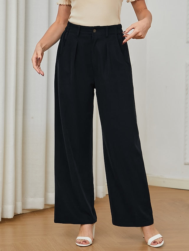 Corduroy High Waist Wide Leg Pants