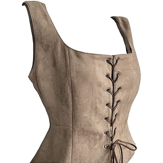 Pirate Viking Retro Vintage Medieval Renaissance Suede Vest