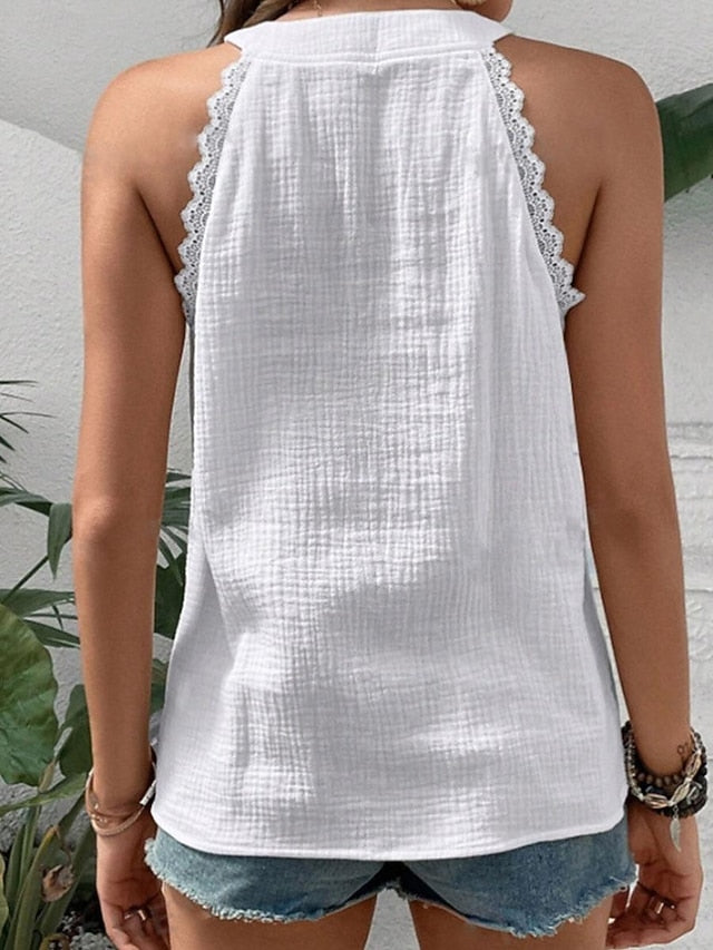 Women's Camisole Tank Top Vest Solid Color Plain Daily