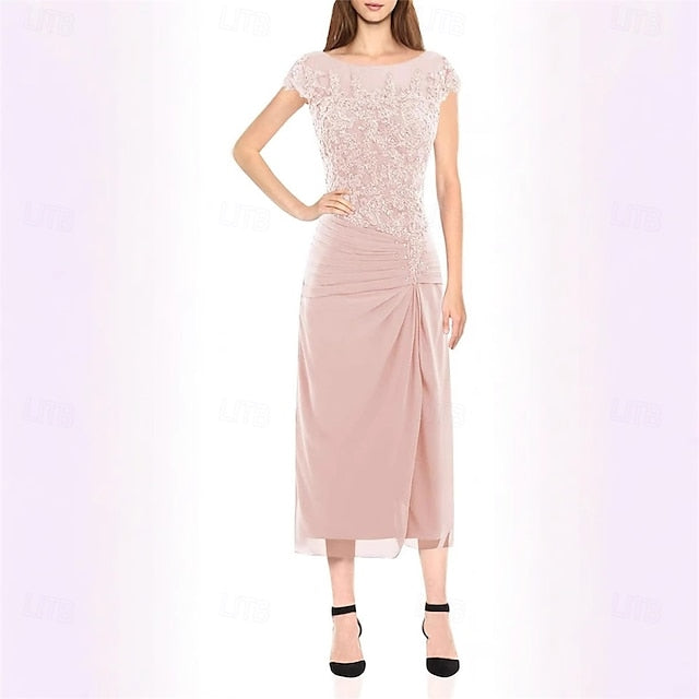 Mermaid Simple Crew Bride of Dress the Trumpet Elegant / Mother