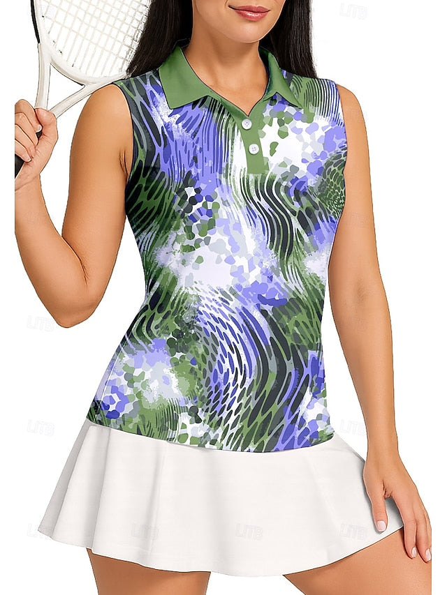 Women's Unisex Zebra Sport Shirt Golf Polo Shirt Tank Top