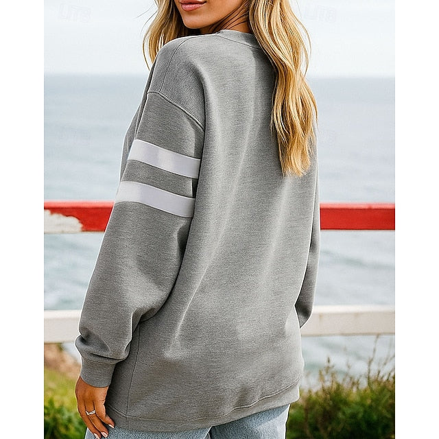 Women's Pullover Sweatshirt Casual Tops Long Sleeve Top