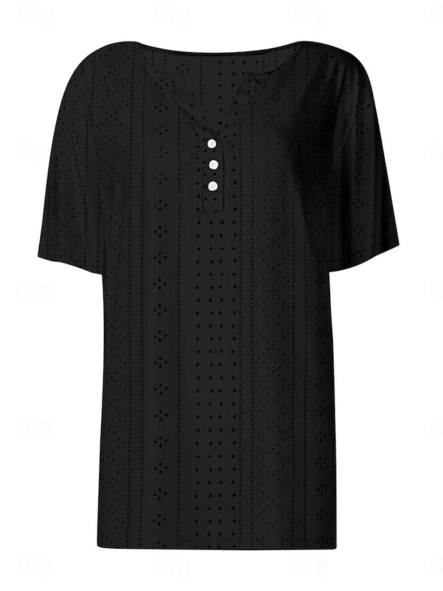 Women's T Shirt Solid Color Plain Stylish Modern Casual