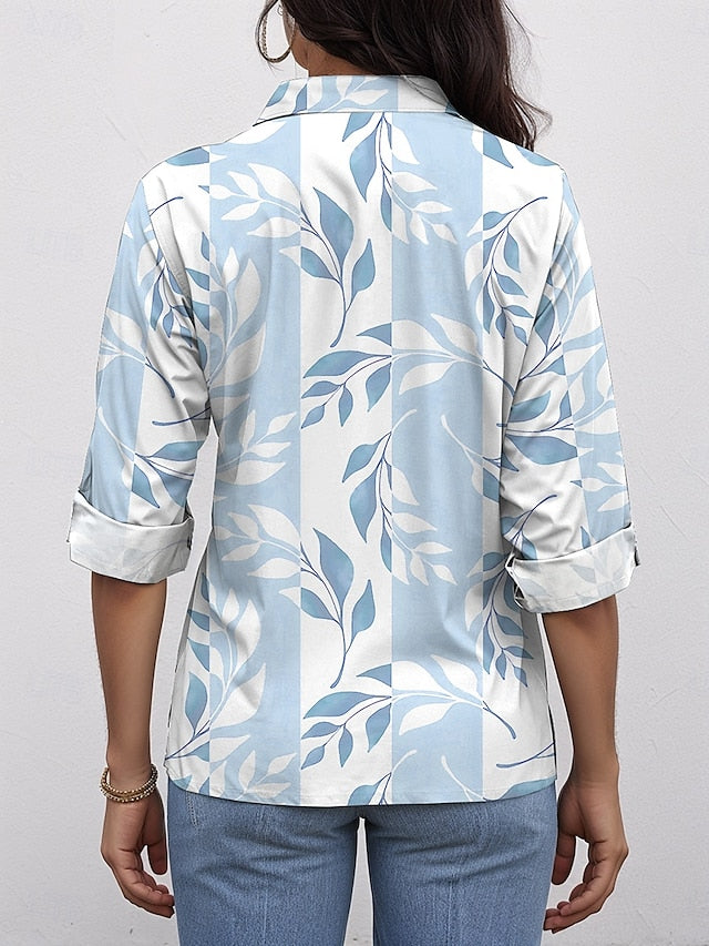 Women's Shirt Linen Like Breathable Lightweight Button Down