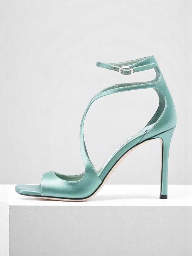 Lavender - Elegant Satin Heels Stiletto Women's Crisscross