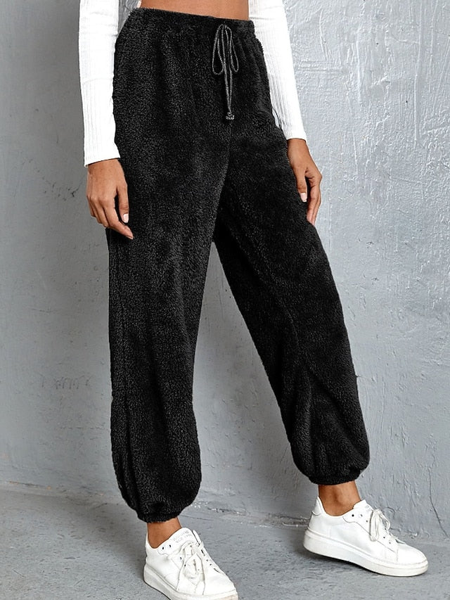 Women's Sweatpants Fleece Pants Chinos Vacation Vintage
