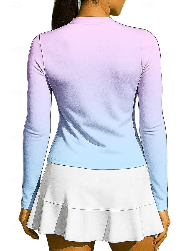 Women's Gradient Sport Shirt Tennis Shirt Tennis Top Long