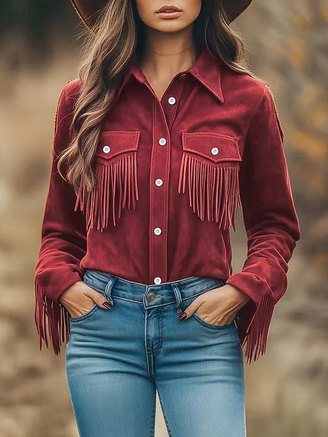 Women's Shirt Button Down Shirt Casual Shirt Blouse Buttons