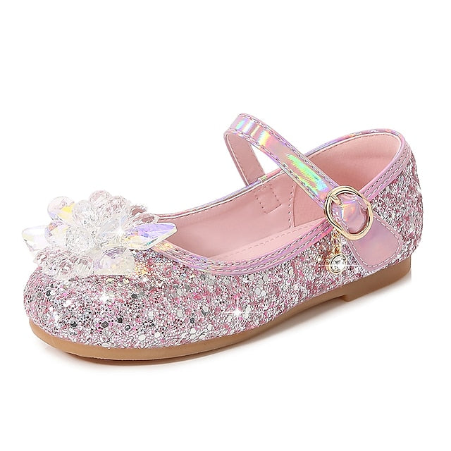 Portable Girls' Princess Walking Flats Leather PU Shoes