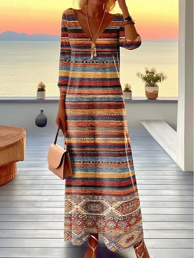 Women's Maxi Dress T Shirt Dress Tee Dress A Line Dress
