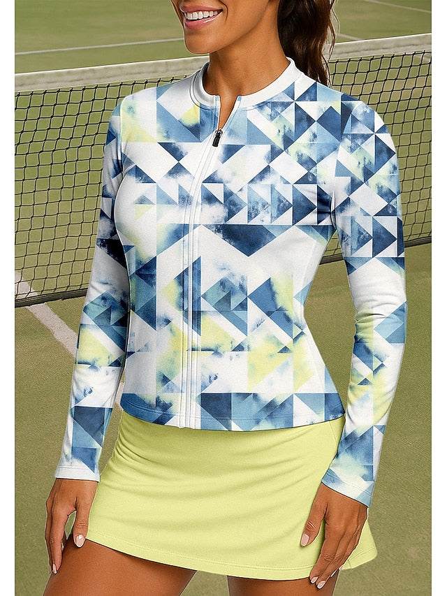 Women's Geometric Sport Shirt Tennis Shirt Tennis Top Long