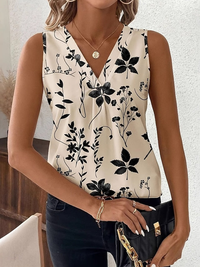 Women's Camisole Tank Top Print Floral Daily Modern