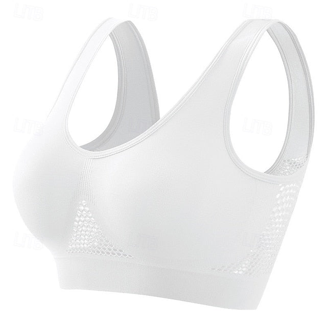 Women's Light Support Sports Bra Running Bra Open Back Bra
