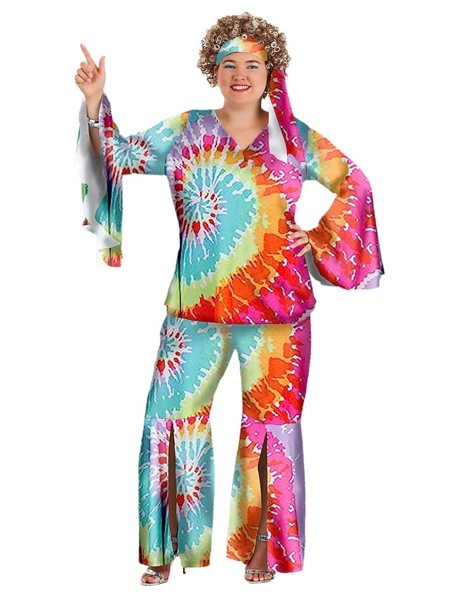 1960s Hippie 1970s Blouse / Shirt Outfits Headband Plus Size