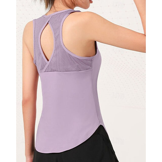 Women's Solid Colored Workout Tank Top Sport Shirt Sports