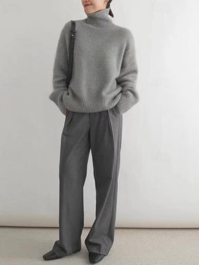 Women's Sweater Pullover Streetwear Casual Solid Color