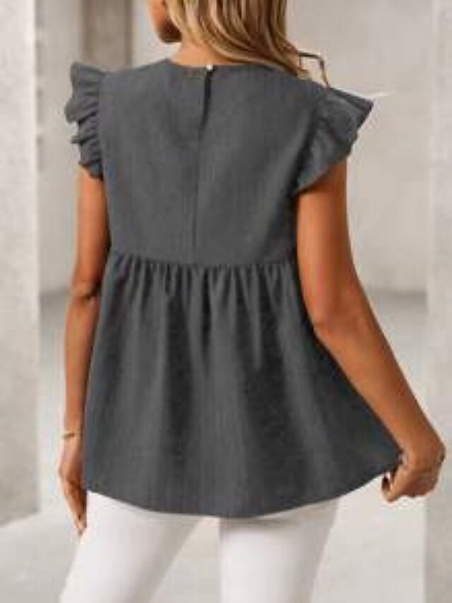 Women's T Shirt Tee Top Embroidered Floral Bohemia Vintage