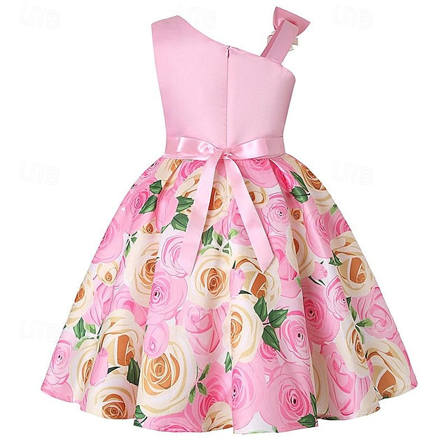 Flower Girls' Dress Party Easter Summer Sleeveless 3D