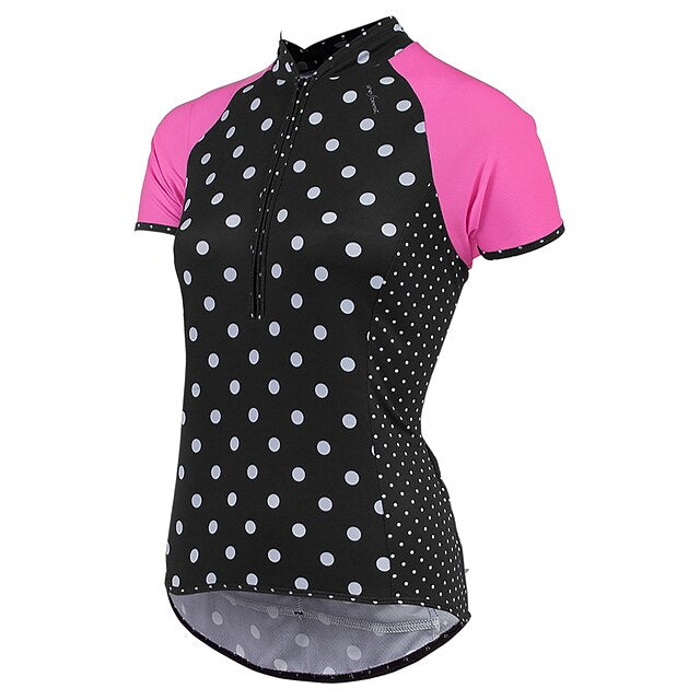Women's Cycling Jersey Graphic Polka Dot Short Sleeve Bike