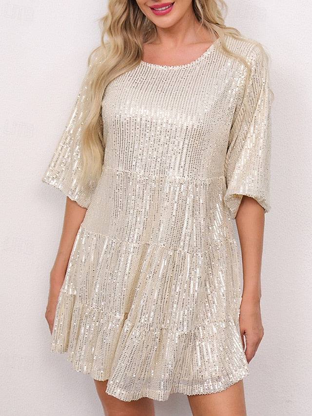 Women's Mini Dress Sequin Dress Party Dress Elegant Dress