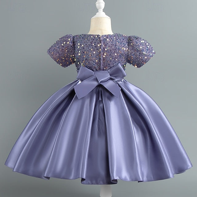 Sequin Party Short Girls' Toddler Sleeve Dress Wedding