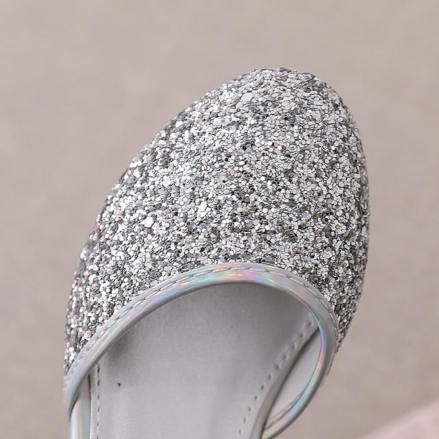 Shoes Rubber Glitters Princess Heels Party Little PU Girls'