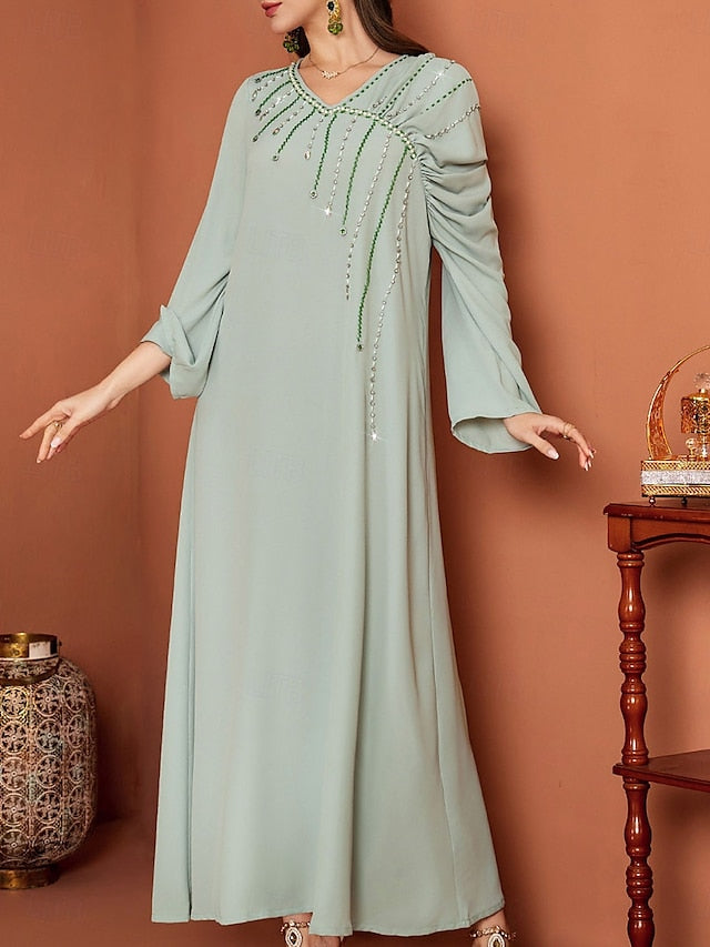 Mother V of A-Line Length Dress Elegant Bride Neck the Floor