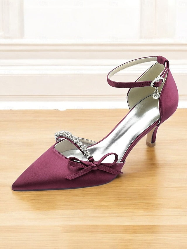 for Shoes Heel Pointed-Toe Wedding Women – Kitten Elegant